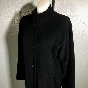 AQUASCUTUM Cashmere Wool Black Over Coat  Size 14